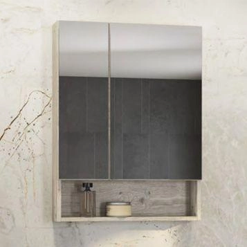 Зеркало шкаф Comforty Парма-60 дуб дымчатый