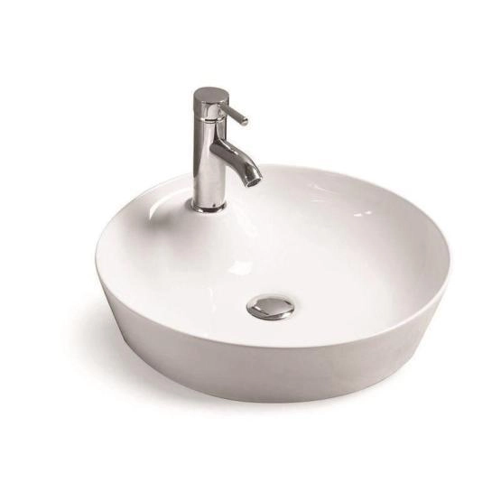 Раковина SantiLine SL-1066 43x43 на столешницу керамическая Белый