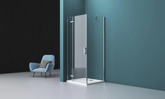 Душевой уголок BelBagno KRAFT 100x90 прозрачное стекло 6 мм профиль хром KRAFT-AH-12-100/90-C-Cr-L