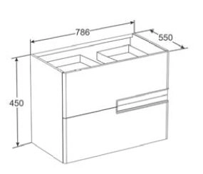 Тумба под раковину Roca Victoria Nord Black 80 ZRU9000097 черный