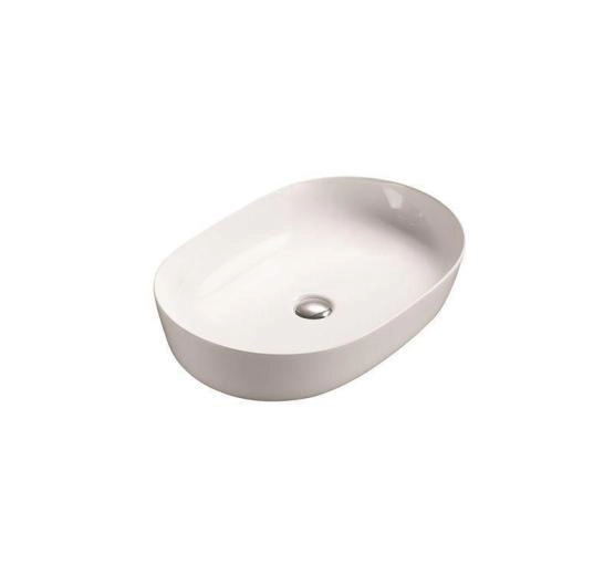 Раковина SantiLine SL-1028 60x41,5 на столешницу керамическая Белый