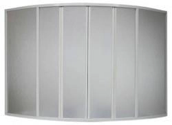 Шторка для ванны Bas Мега 1600*1450 (6ств) пластик