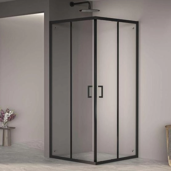 Душевой уголок RGW PA-030B Passage 90x90 Черный матовый прозрачное