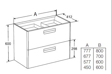 Тумба под раковину Roca Gap 60 ZRU9302734 белый