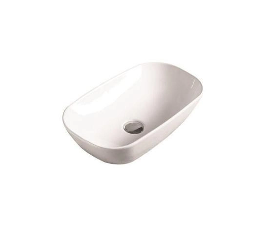 Раковина SantiLine SL-1050 46x23 на столешницу керамическая Белый