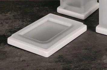 Мыльница Colombo Look B1640.BM настольная, белый матовый/стекло матовый