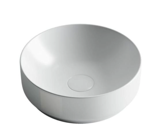 Умывальник чаша накладная круглая (цвет Белый Матовый) Element 355x355x125мм