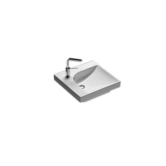 Раковина Hatria G.Angolo YXFA 50x50 накладная, c креплением, правая