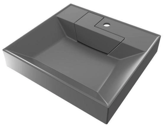 Раковина над стиральной машиной Uperwood Top 60*55 см, серая матовая