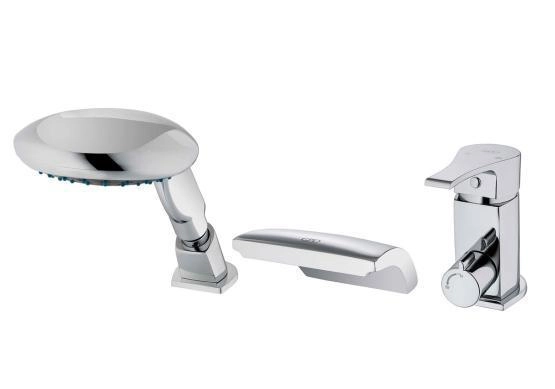 Смеситель на борт ванны GPD ATROS MAK67 на 3 отверстия,хром