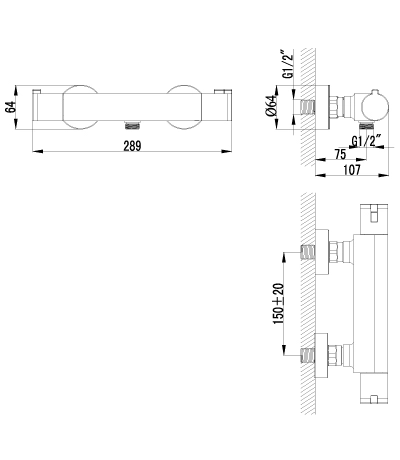Термостат Lemark Yeti LM7833C для душа