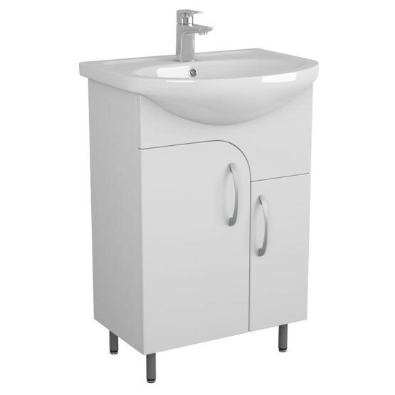 Тумба UNCORIA Лина 55 белая, под умывальник Уют