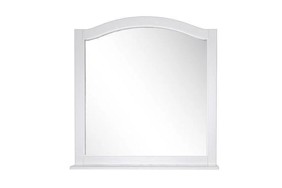 Зеркало ASB-Woodline Модерн 105 с полочкой Белый Патина Серебро