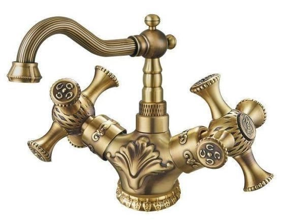 Смеситель для раковины ZORG Antic (A 7009U-BR) бронза