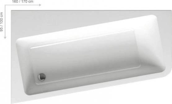 Ванна Ravak 10° 170х100 L без гидромассажа акрил