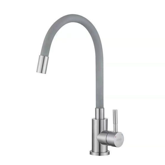 Смеситель для кухонной мойки ESKO Snake K44 G хром серый