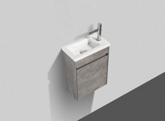 Тумба под раковину Belbagno PIETRA MINI Stucco Cemento Правостороннее подвесная PIETRA MINI-400-1A-SO-SCM-R