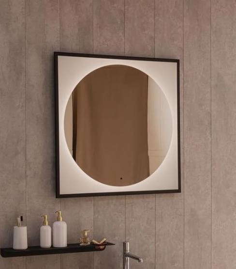 Зеркало Silver Mirrors Mone 800х800 теплый свет 3000К, бегущая подсветка, бесконтактный сенсор