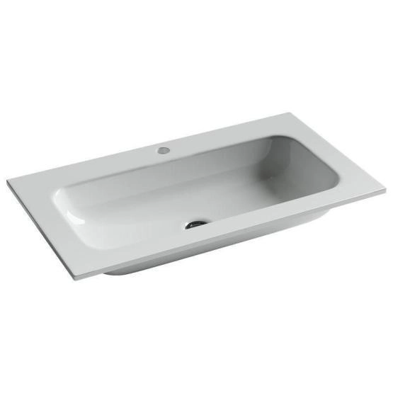Раковина накладная Grace прямоугольная, с отверстием под смеситель, 810*457*137 мм, цвет белый