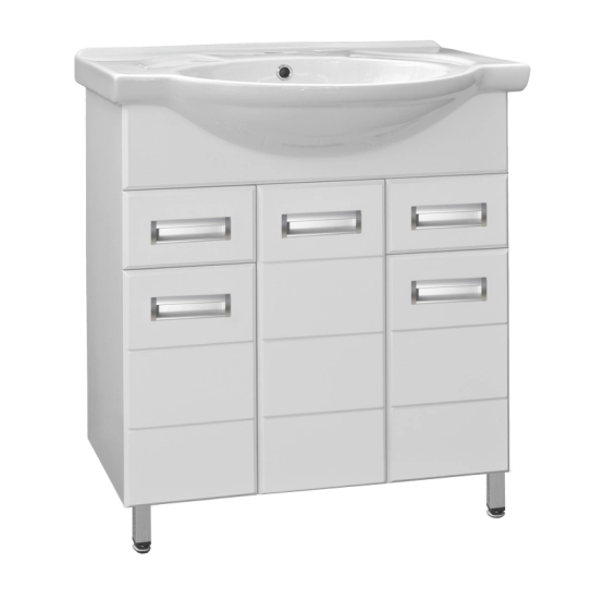 Тумба под раковину Style Line Elfante Ирис 75 (2 ящ.) напольная с ящиками, белая