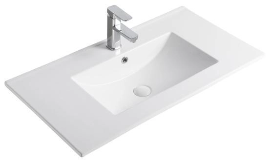 Раковина Gid 9090e 91x47 встраиваемая сверху белая