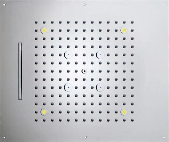 Верхний душ Bossini Dream H38935.030 570x470 мм, 3 режима, 4 светодиода LED RGB, хром
