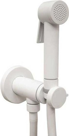 Гигиенический душ Bossini Paloma Flat E37015B.045 со смесителем, белый матовый