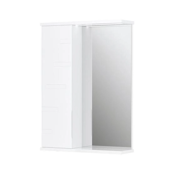 Зеркало-шкаф с LED подсветкой Volna Joli 50 левое (белый)