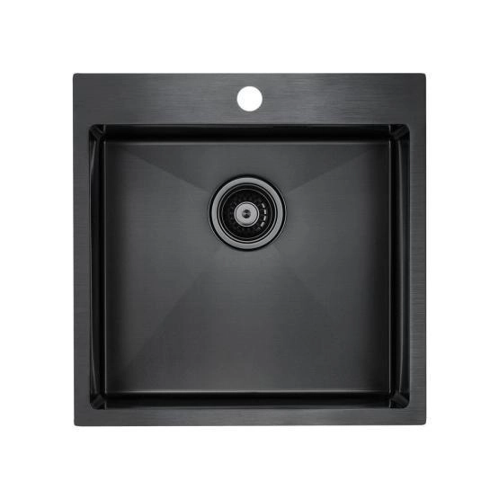 Кухонная мойка Paulmark VELTEN PM905151-GM вороненая сталь 510х510мм нерж. Сталь