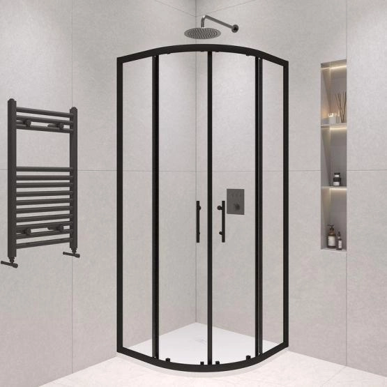 Душевой уголок RGW PA-51B Passage 90x90 Черный матовый прозрачное