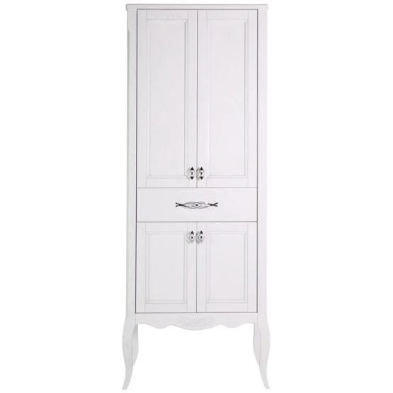 Пенал Asb Woodline Модерн 60 Белый (патина серебро)