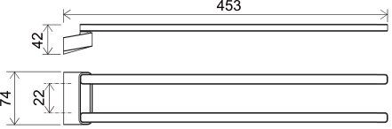 Полотенцедержатель Ravak 10° TD 340.00 X07P328 (поворотный), 42 см