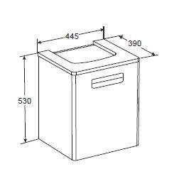 Тумба под раковину Roca Gap 45 ZRU9302735 белый