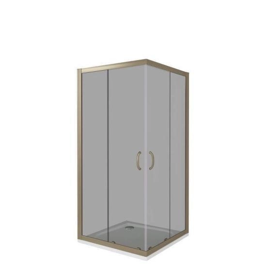 Душевой уголок GOOD DOOR JAZZE CR-80-B-BR 80x80 тонированное