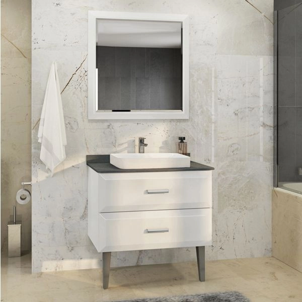 Зеркало Comforty Империя-80 белый глянец