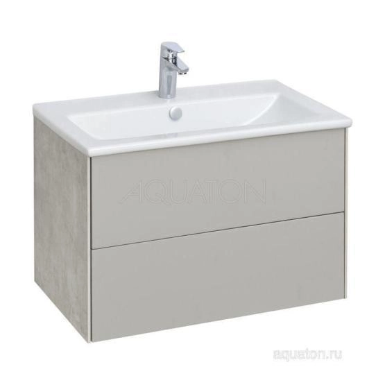 Тумба под раковину AQUATON Сохо 75 cлэйт, галька серая 1A258101AJ9A0