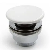 Nic Design донный клапан для раковины, Click-Clack с керамической крышкой, white matt