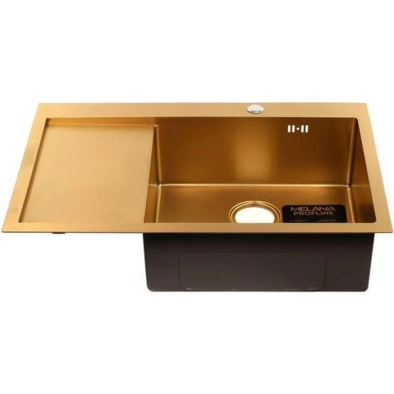 Мойка D7851HG-R MELANA ProfLine 3,0/200 ЗОЛОТО врезная прямоугольная правая D7851HG-R