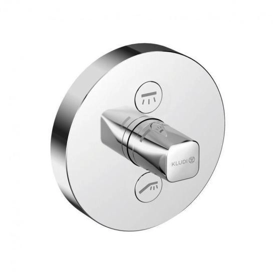 Термостат KLUDI PUSH 387120538 для ванны и душа встраиваемый на 2 потребителя внешняя часть