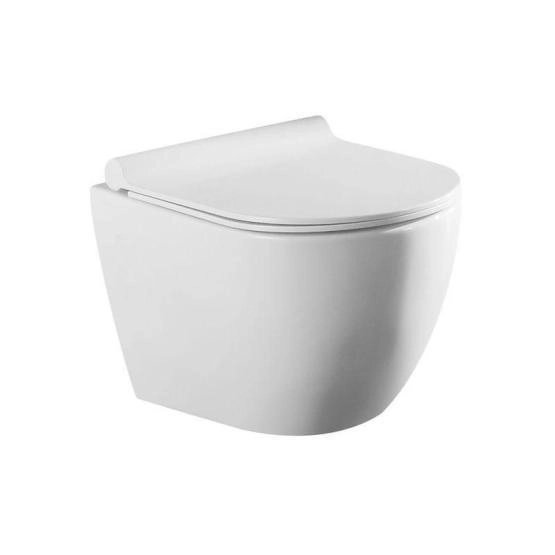 Унитазы Azario Унитаз подвесной безободковый Azario Geno AZ2196D с крышкой микролифт