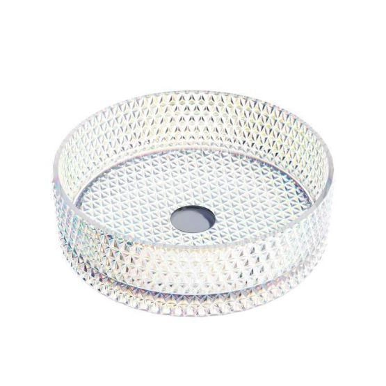 Умывальник чаша накладная круглая (цвет неон) Cristal 360x360x112мм