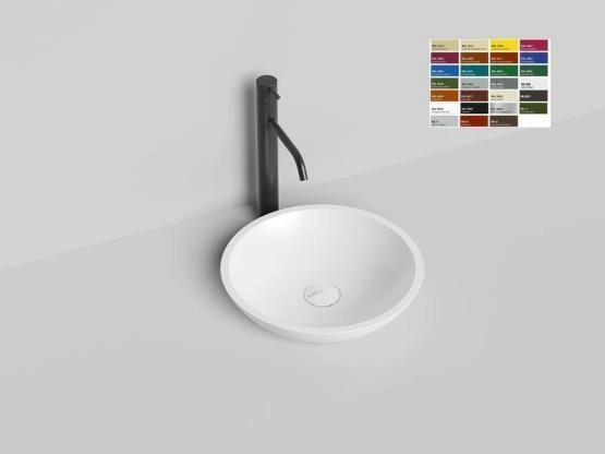 Раковина Salini CALLISTA 05 S-Stone покраска RAL матовая 37x37 1101205SMF накладная