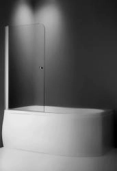 Шторка для ванной Roltechnik TV1/750 реверсивная 75 см распашная профиль хром стекло прозрачное