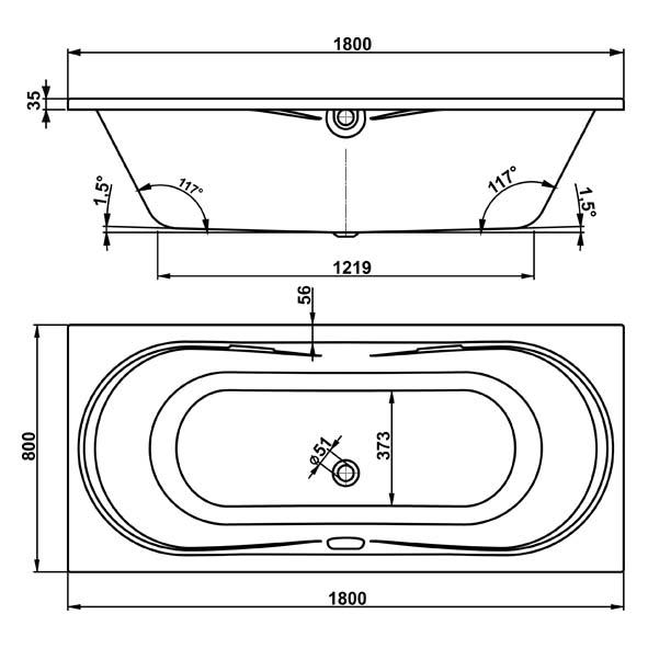 Ванна Vagnerplast Briana VPBA185BRI2X-04 180x80 см акриловая