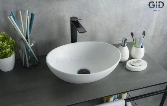 Раковина Gid N900 41x34 на столешницу белая матовая
