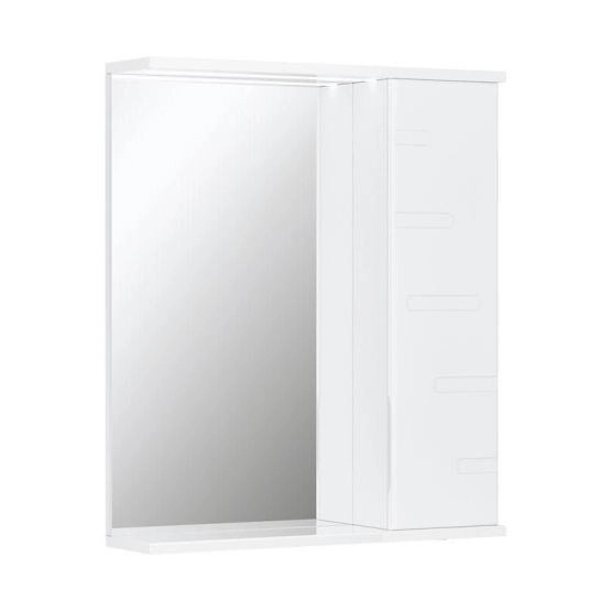 Зеркало-шкаф с LED подсветкой Volna Joli 60 правое (белый)