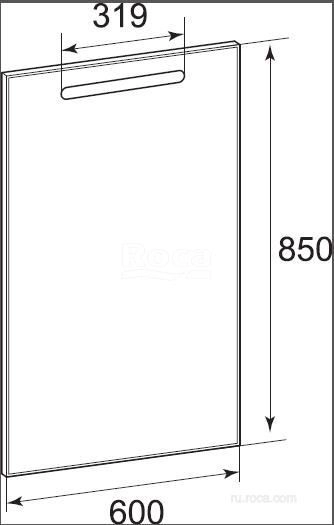 Зеркало Roca The Gap с подсветкой 60 см ZRU9302688
