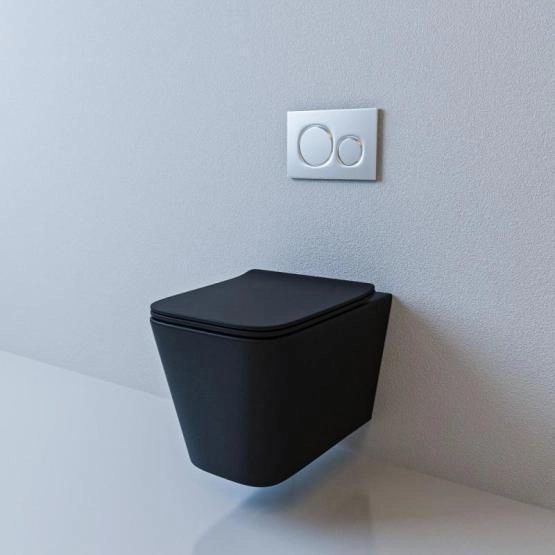 Унитаз ESBANO GARTEZ черный матовый безободковый подвесной 510x345x340