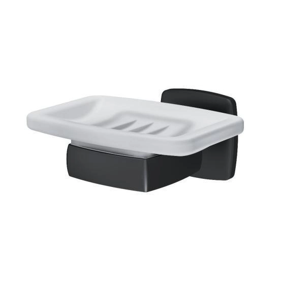 Мыльница стеклянная с настенным держателем AM.PM Gem A9034222 черный