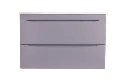 Тумба подвесная Style Line Бергамо мини 90 (2 ящ.) Люкс антискрейтч серый, PLUS